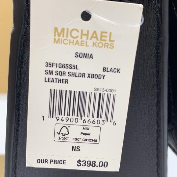 MICHAEL KORS SONIA SMALL SHOULDER XBODY BLACK COLOR - Picture 15 of 16